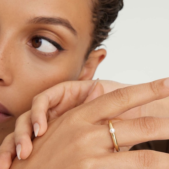 Mejuri Pearl Stacker Ring - Picture 1 of 5
